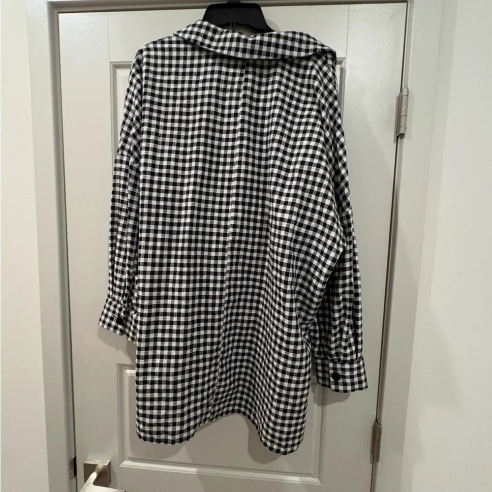 Zara Black and White Checkered Jacket - Picture 5 of 5